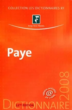 Couverture du produit · DICTIONNAIRE PAYE 2008