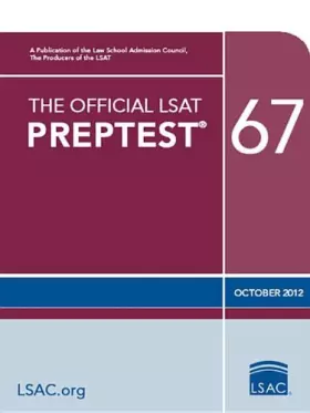 Couverture du produit · The Official Lsat Preptest 67: Oct. 2012 Lsat