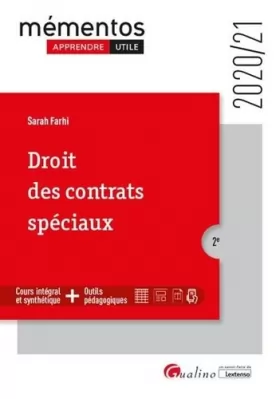 Couverture du produit · Droit des contrats spéciaux: Cours intégral et synthétique - Outils pédagogiques (2020-2021)