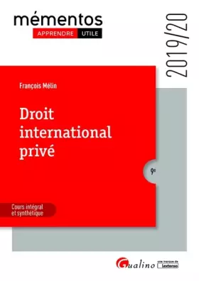 Couverture du produit · Droit international privé: Droit des conflits de juridictions - Droit des conflits de lois - Droit de la nationalité - Conditio