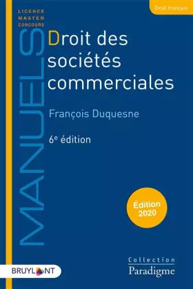 Couverture du produit · Droit des sociétés commerciales