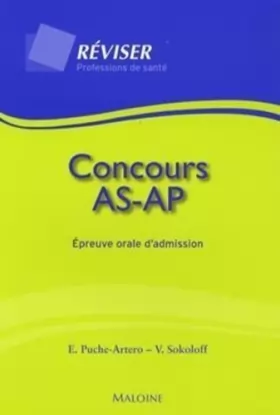 Couverture du produit · Concours AS-AP : Epreuve orale d'admission