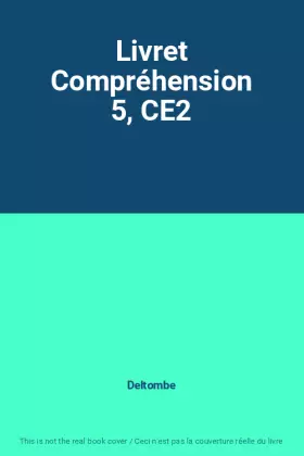 Couverture du produit · Livret Compréhension 5, CE2