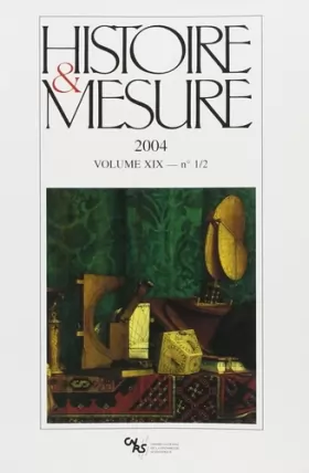 Couverture du produit · Histoire et Mesure, Vol. XIX, N  1-2/2004. Procédures techniques de l' arpentage romain