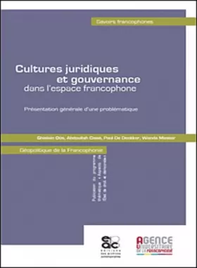Couverture du produit · Cultures juridiques et gouvernance dans l'espace francophone