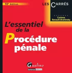 Couverture du produit · L'essentiel de la procédure pénale