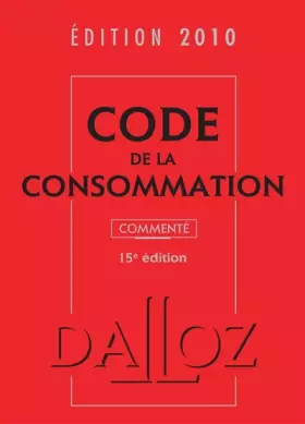 Couverture du produit · Code de la consommation