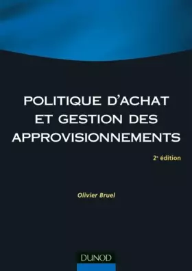 Couverture du produit · Politique d'achat et gestion des approvisionnements