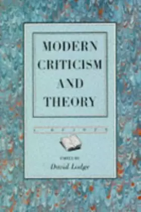 Couverture du produit · Modern Criticism and Theory: A Reader