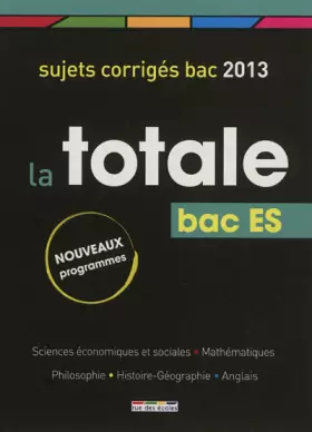 Couverture du produit · Bac ES 2013