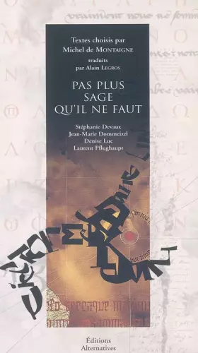 Couverture du produit · Pas plus sage qu'il ne faut