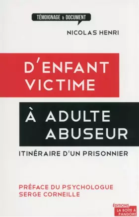 Couverture du produit · D'enfant victime à adulte abuseur