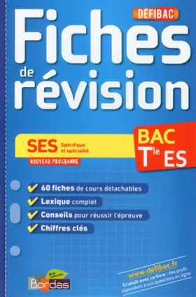 Couverture du produit · DEFIBAC FICHES SES TLE ES
