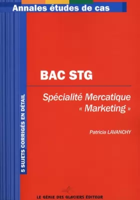 Couverture du produit · Epreuve écrite de la spécialité marketing Bac STG