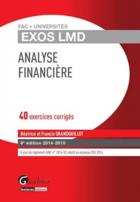 Couverture du produit · Exos LMD - Analyse financière, 2ème Ed