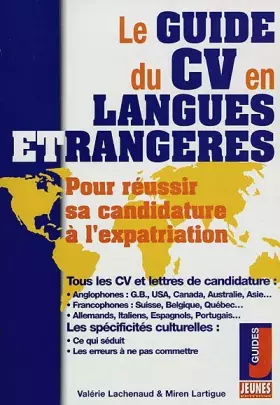 Couverture du produit · Le guide du CV en langues étrangères