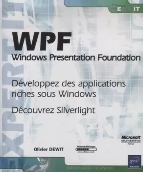 Couverture du produit · WPF - Windows Presentation Foundation - Développez des applications riches sous Windows