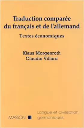 Couverture du produit · TRADUCTION COMPAREE DU FRANCAIS ET DE L'ALLEMAND. Textes économiques