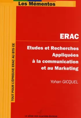 Couverture du produit · ERAC: Etudes et Recherches Appliquées à la Communication et au Marketing.