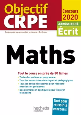 Couverture du produit · Objectif CRPE en fiches Maths 2020