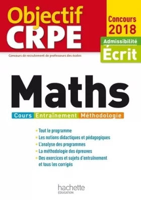 Couverture du produit · Objectif CRPE Maths - 2018