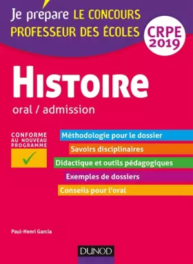 Couverture du produit · Histoire - Oral / admission - CRPE 2019