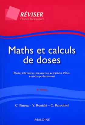 Couverture du produit · maths et calculs de doses, 6e ed.