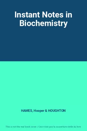 Couverture du produit · Instant Notes in Biochemistry