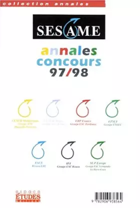 Couverture du produit · Sésame annales concours 1997-1998