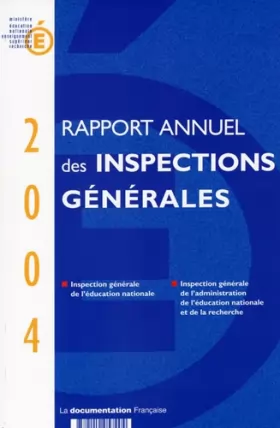 Couverture du produit · Rapport des inspections générales 2004