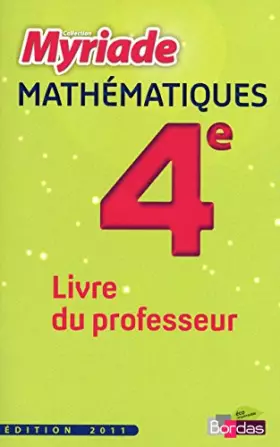Couverture du produit · Myriade 4e • Livre du professeur
