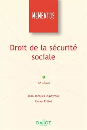 Couverture du produit · Droit de la Sécurité sociale