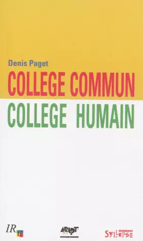 Couverture du produit · COLLEGE COMMUN COLLEGE HUMAIN