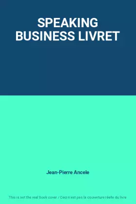 Couverture du produit · SPEAKING BUSINESS LIVRET