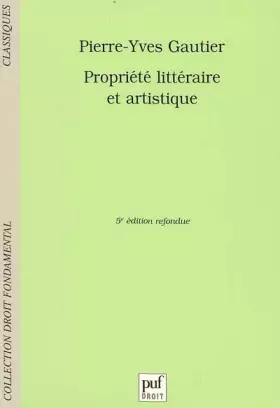 Couverture du produit · Propriété littéraire et artistique