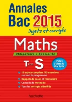Couverture du produit · Annales Bac 2015 Maths Term S