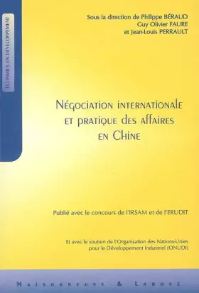 Couverture du produit · Négociation internationale et pratique des affaires en Chine