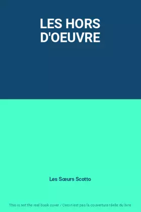 Couverture du produit · LES HORS D'OEUVRE