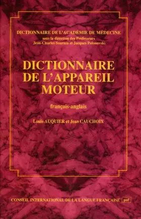 Couverture du produit · Dictionnaire de l'appareil moteur, édition bilingue (français/anglais)
