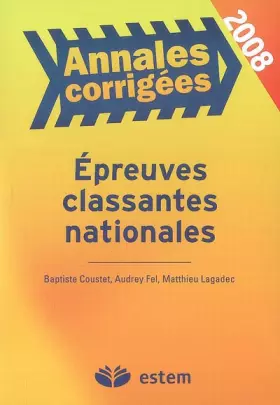 Couverture du produit · Epreuves classantes nationales 2008