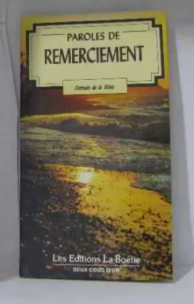 Couverture du produit · Paroles de remerciement extraits de la bible