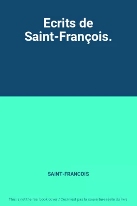 Couverture du produit · Ecrits de Saint-François.