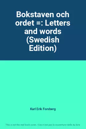 Couverture du produit · Bokstaven och ordet : Letters and words (Swedish Edition)