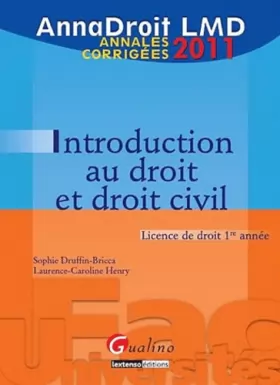 Couverture du produit · AnnaDroit 2011. Introduction au droit civil, 12ème édition