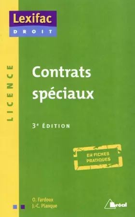 Couverture du produit · CONTRATS SPÉCIAUX en fiches pratiques, 3ème édition, Lexifac droit