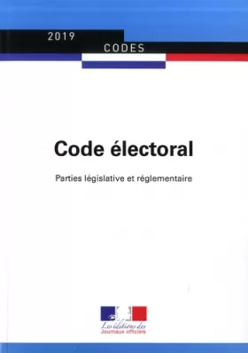 Couverture du produit · Code électoral - Parties législative et réglementaire