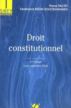 Couverture du produit · Droit constitutionnel - 27e éd.