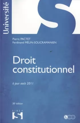 Couverture du produit · Droit constitutionnel - 30e éd.: Université