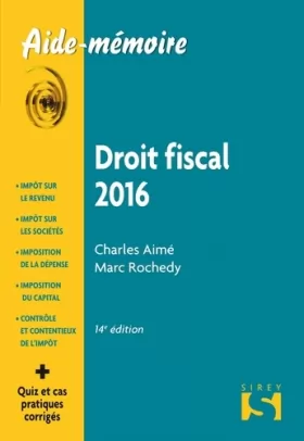 Couverture du produit · Droit fiscal 2016 - 14e éd.