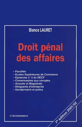 Couverture du produit · Droit penal des affaires (7e ed.)